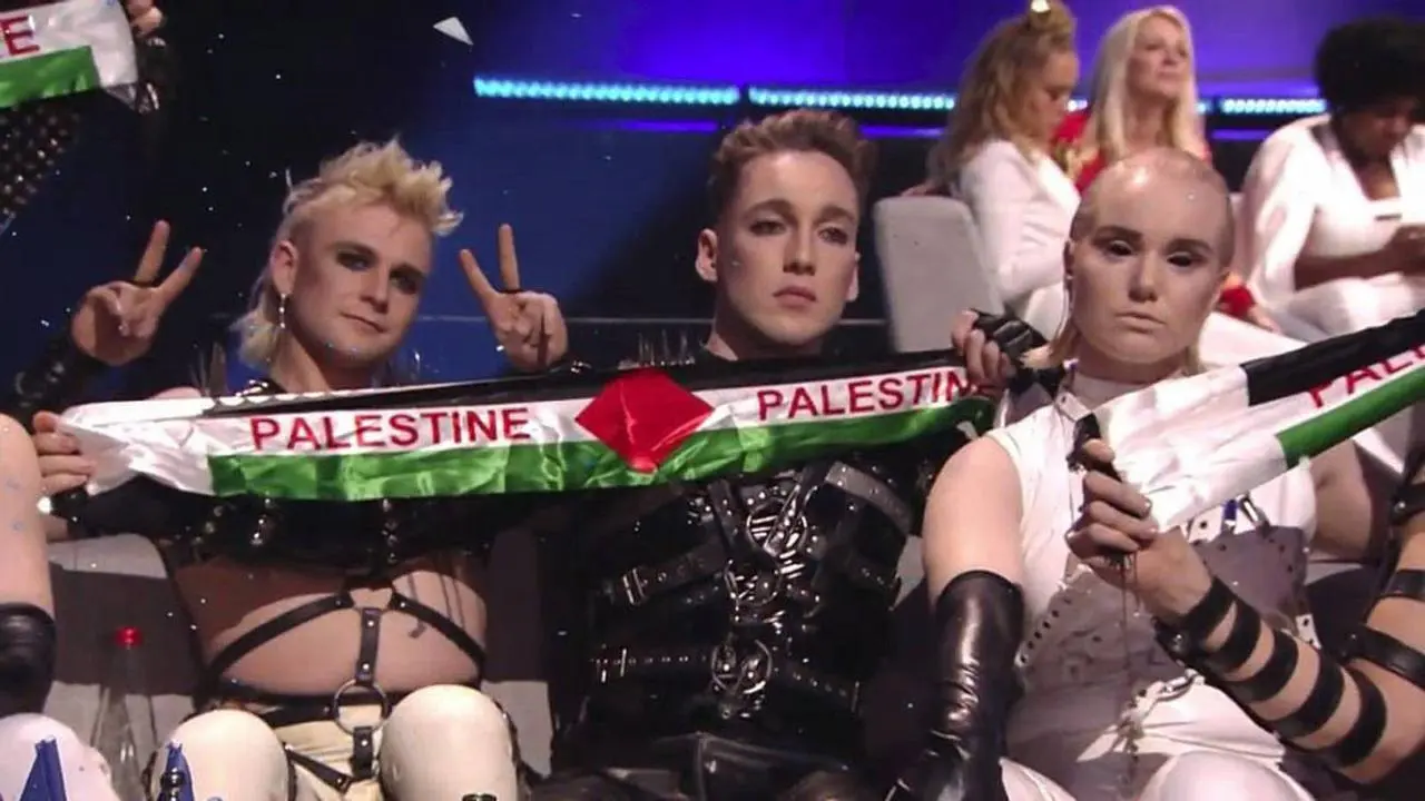 Islandia muestra la bandera de Palestina en Eurovision 2019 1