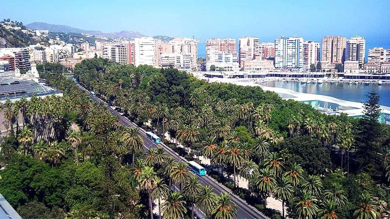 Vista del Parque de Malaga