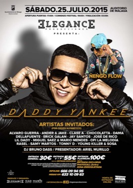 Daddy Yankee & Ñengo Flow y Cosculluela en el Auditorio De Málaga