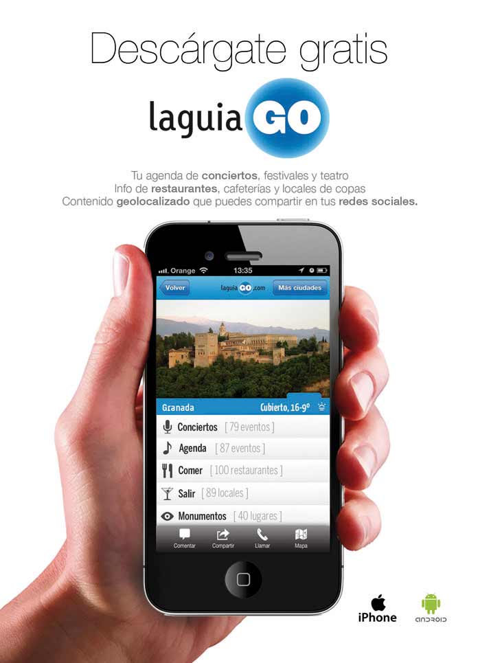 Descárgate la aplicación de laguiago en GRANADA para iPhone y Android, gratuita, muy útil y completa