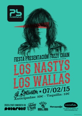 Fiesta de presentación de Fuzzy Chain con Los Nastys y Los Wallas en concierto