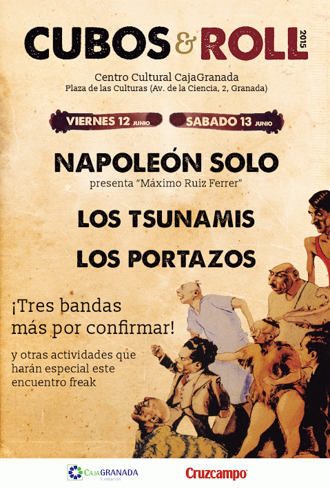 Nace el Festival Cubos & Roll en Granada y anuncia a Napoleón Solo, Los Tsunamis y Los Portazos