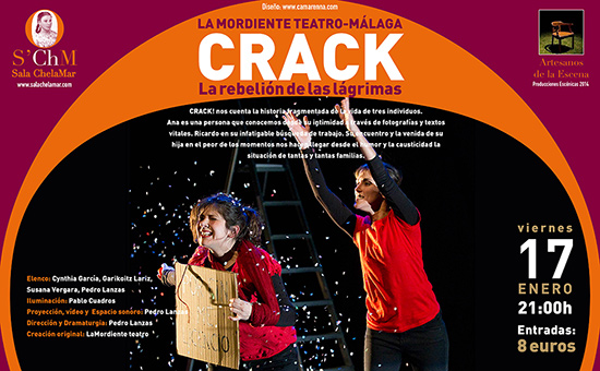 Crack La Rebelión de las lágrimas en el OFF – Sala Chela Mar dentro del 32 festival de teatro de Málaga