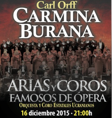 Carmina Burana C  Orff Coros Famosos de opera en el Teatro Cervantes de Malaga