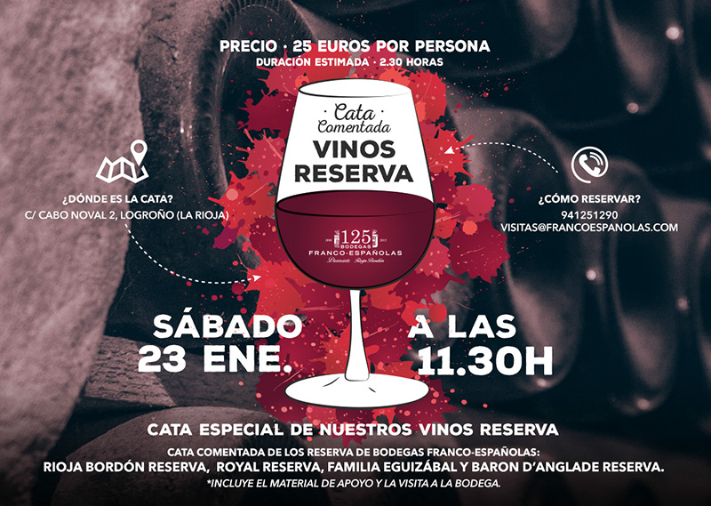 Curso cata de Reservas de Rioja en Bodegas Franco-Españolas