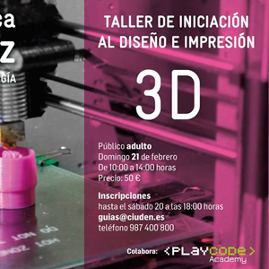 Taller de iniciación al diseño e impresión 3D