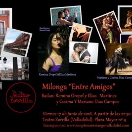 Milonga `Entre amigos´ en el Teatro Zorrilla
