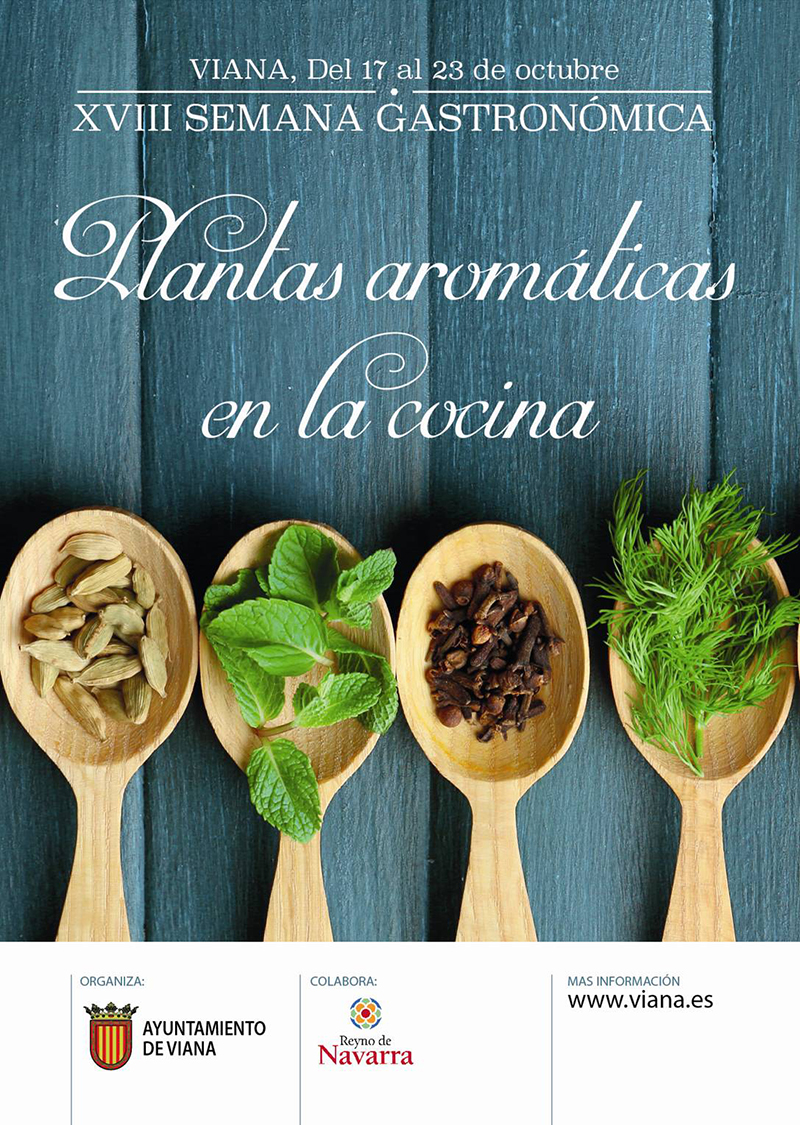 Plantas aromáticas en la cocina en la Semana Gastronómica en Viana