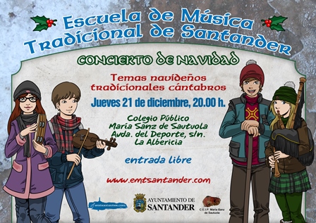 Concierto de navidad de la Escuela de Música Tradicional de Santander