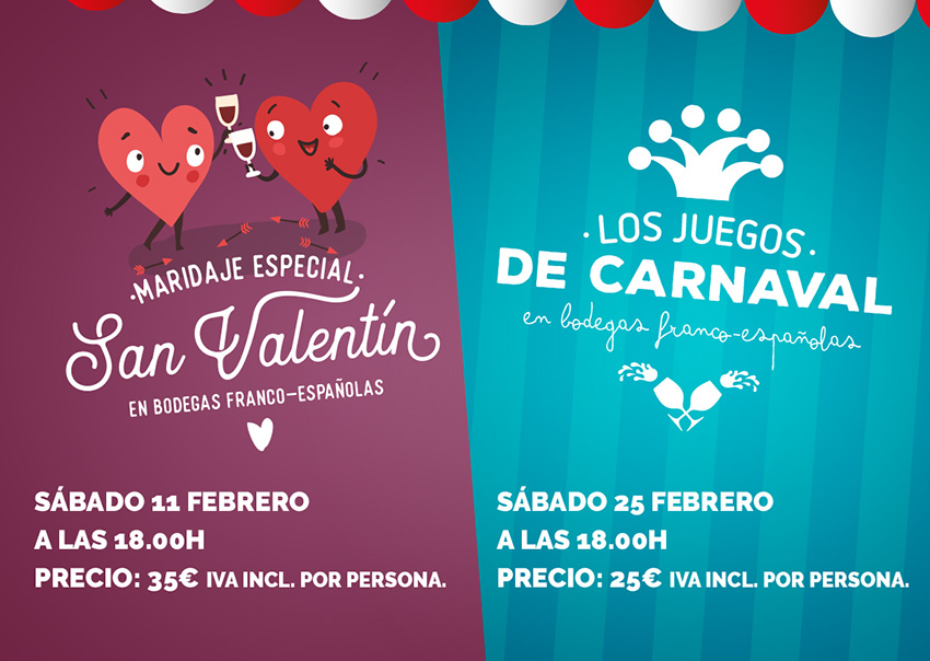 San Valentín y Carnaval en Bodegas Franco Españolas