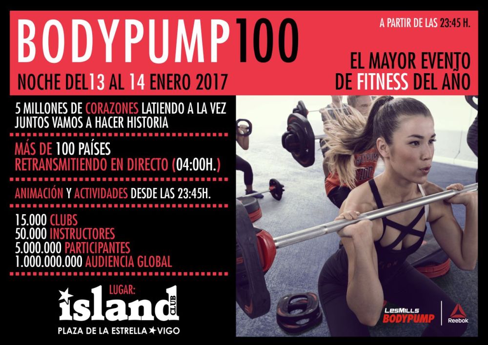 Bodypump 100, fitnes en Island club de Vigo