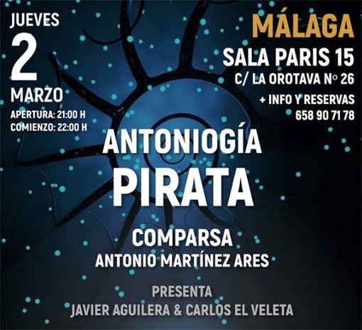 Antoniogía Pirata-Comparsa Antonio Martínez Ares en Sala Paris 15