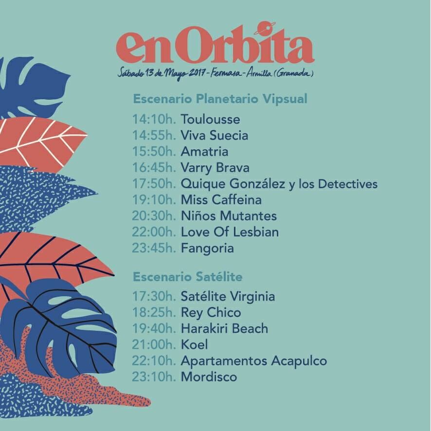 El Festival En Órbita anuncia últimas entradas a la venta, horarios de actuación y fiesta de presentación para el sábado 6 de mayo