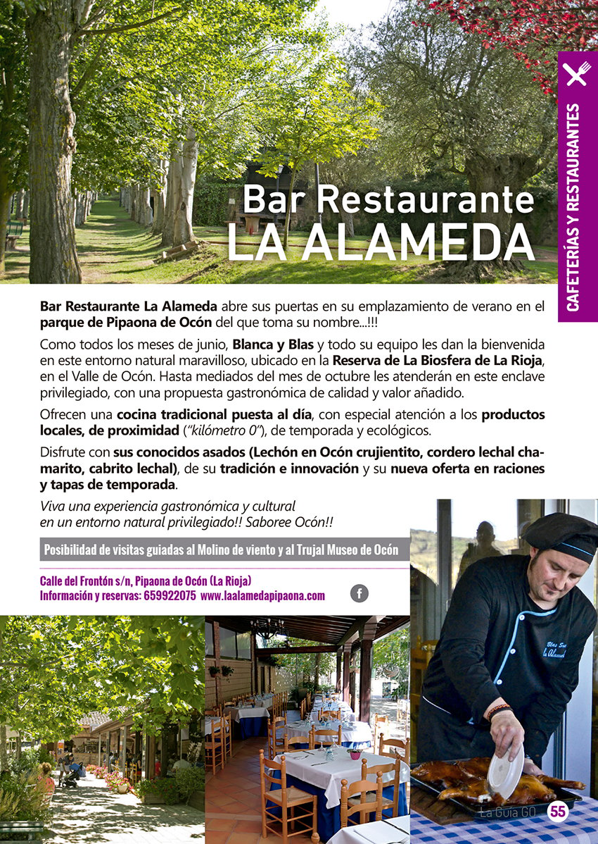 Bar Restaurante La Alameda abre sus puertas en su emplazamiento de verano
