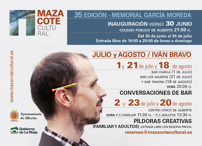 Mazacote Cultural en julio con Iván Bravo