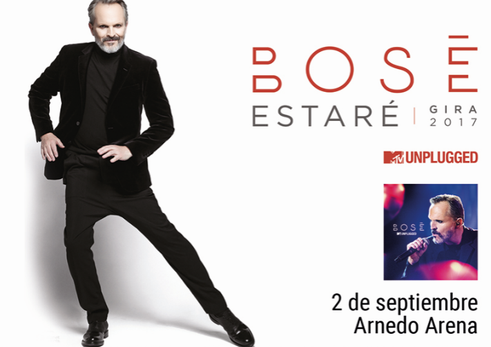 Miguel Bosé en concierto con su gira «Estaré 2017»