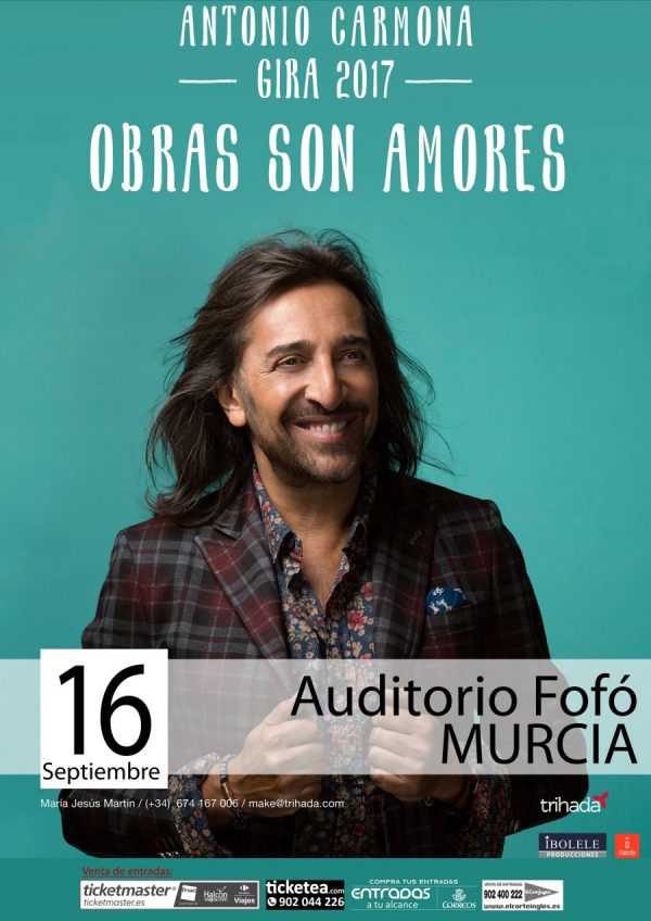 Antonio Carmona presenta en Murcia ‘Obras son amores’
