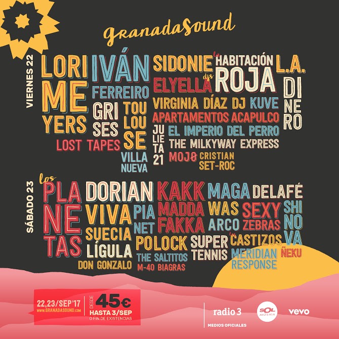 El Festival Granada Sound anuncia el cartel por días de su sexta edición