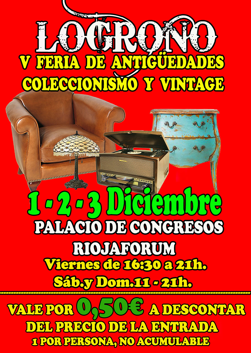 V Feria de Antigüedades, coleccionismo y vintage en Logroño