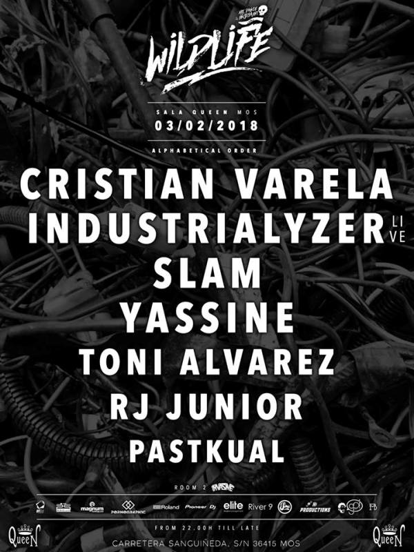 Slam, Cristian Varela e Industrialyzer sesión dj en la sala Queen de Mos- Pontevedra