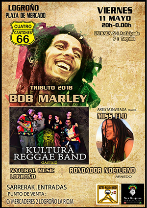 Tributo a Bob Marley 2018 en el Cuatro Cantones