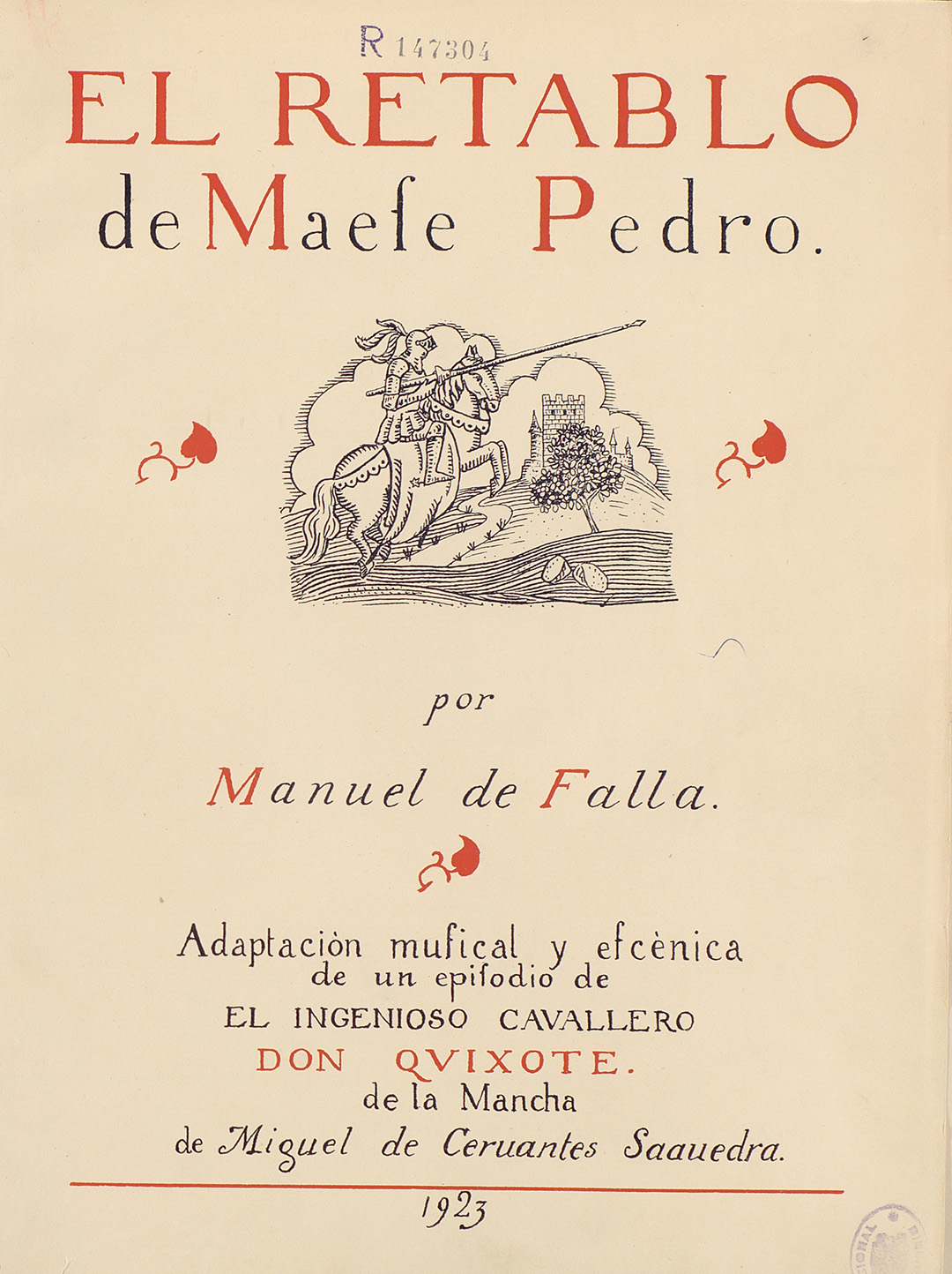 La exposición sobre la obra de Falla ‘El retablo de maese Pedro: Diseños para una puesta en escena’ en el Auditorio Manuel de Falla