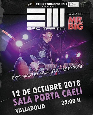 `Eric Martin Acoustic Tour 2018´en la Sala Porta Caeli Global Music