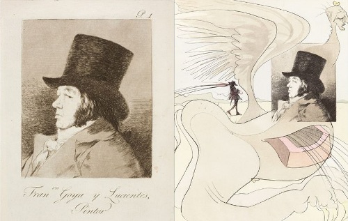 Goya e Dalí. Os caprichos de dous xenios, exposición en el café Moderno Afundación de Pontevedra