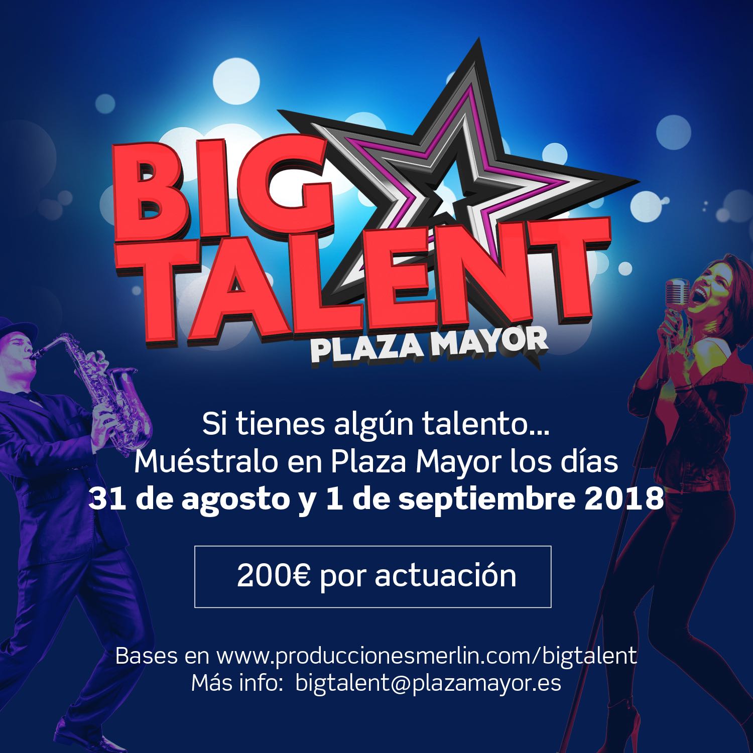 Plaza Mayor pone el broche de oro al Festival de Verano con la Muestra de Talentos ‘Big Talent’