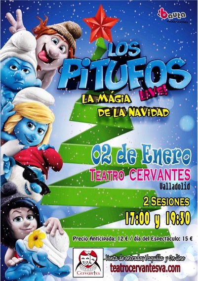 `Los Pitufos, La Magia de la Navidad´ en el Teatro Cervantes