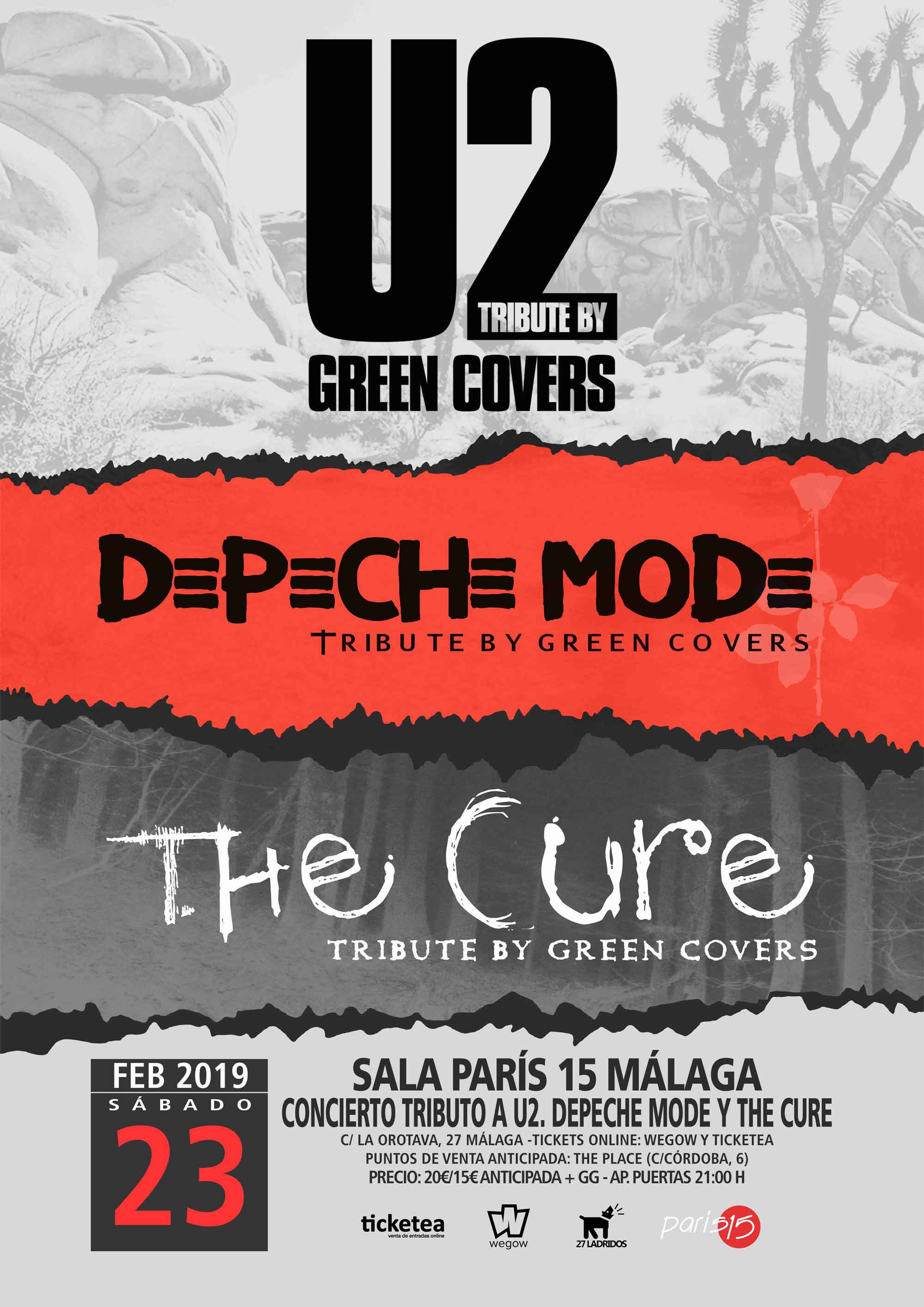 Green Covers con su tributo a U2 / Depeche Mode / The Cure
