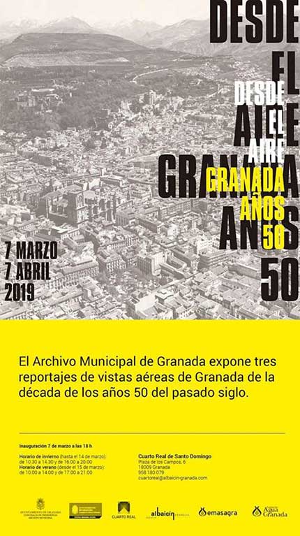 Desde el aire Granada años 50 en el Cuarto Real de Santo Domingo