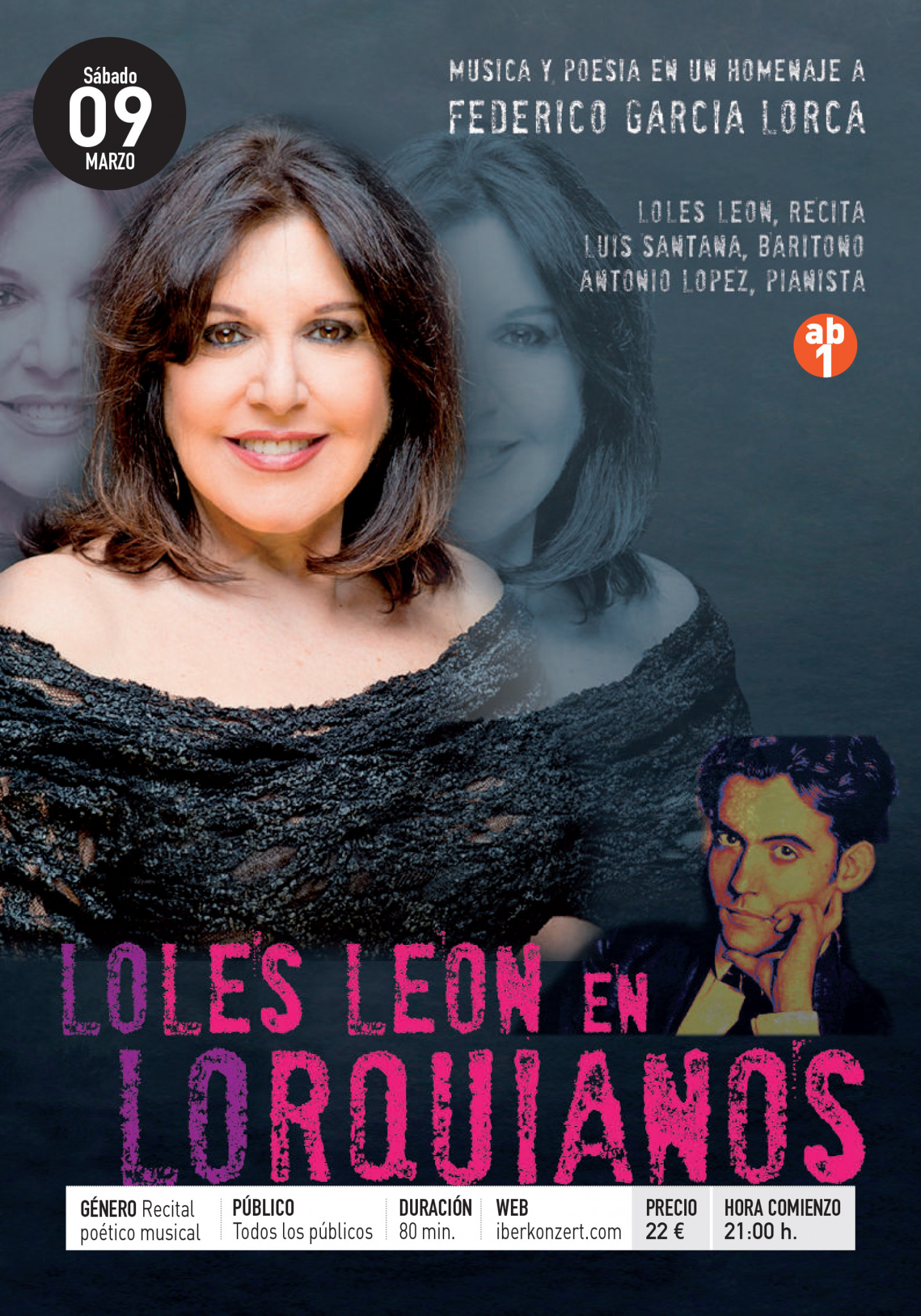 Lorquianos con Loles León en Molina