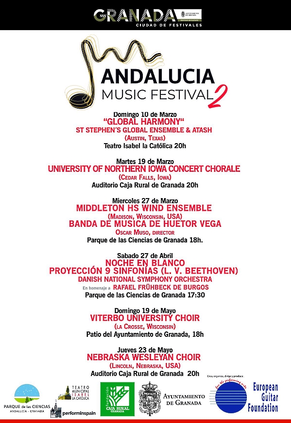 Andalucía Music Festival 2019 reunirá a orquestas, grupos y solistas americanos en Granada