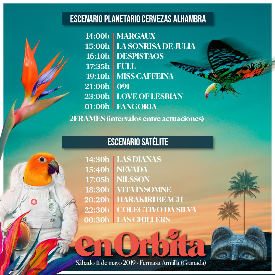 Ya tenemos los horarios de actuación del Festival En Órbita 2019