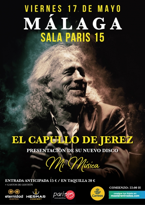 Capullo de Jerez presenta Mi Música en Sala París 15 de Málaga