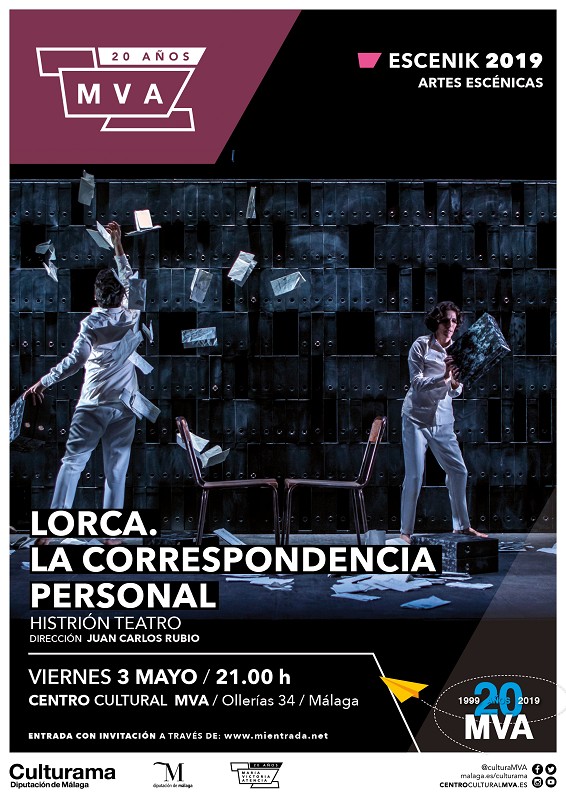 Histrión Teatro presenta Lorca la Correspondencia Personal en el Centro Cultural MVA de Málaga