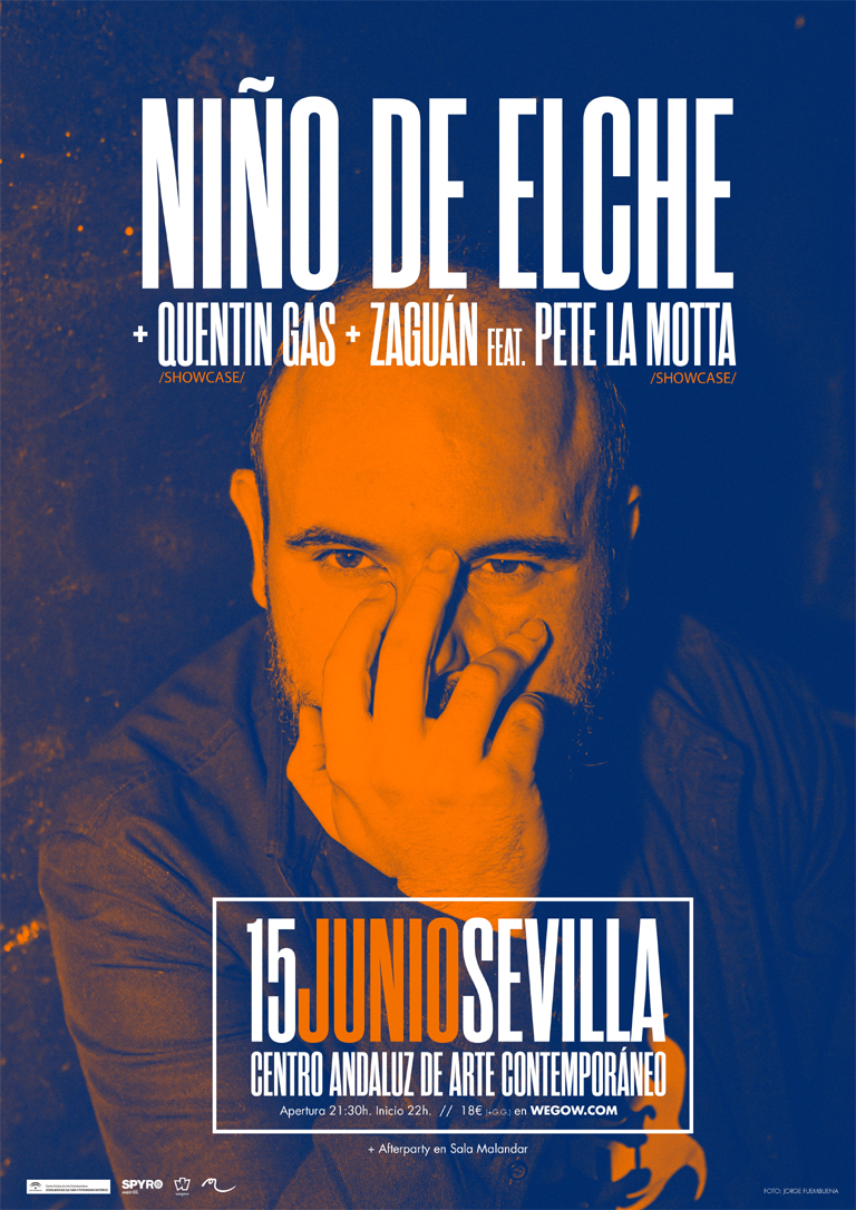 Niño de Elche + Quentin Gas + Zaguán feat. Pete La Motta en concierto en el CAAC de Sevilla