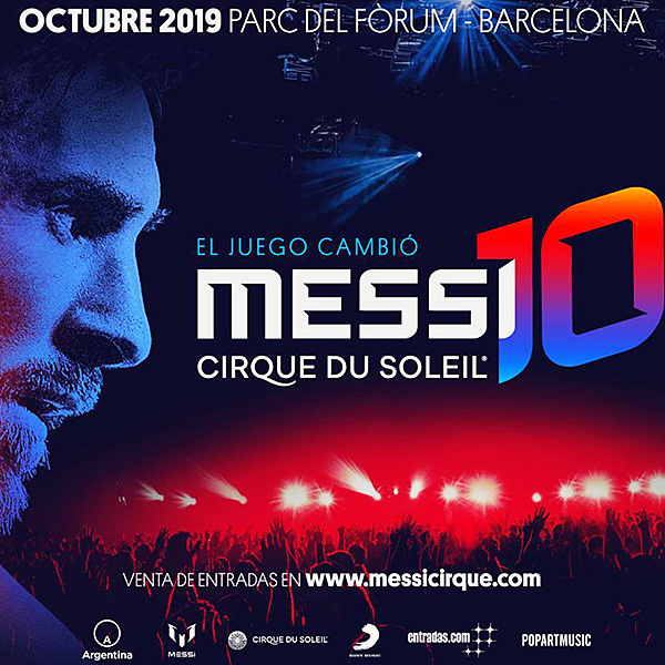 Messi10 by Cirque du Soleil en Parc del Fòrum en Barcelona