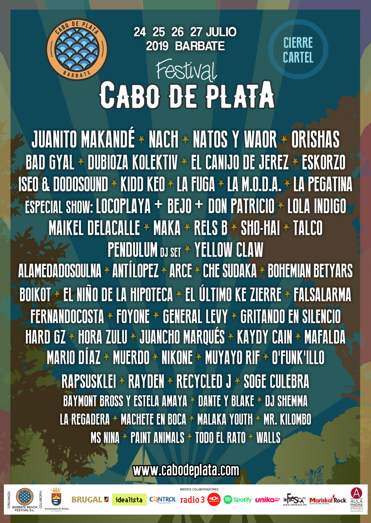 EL Festival Cabo de Plata cierra cartel con el rap de Natos y Waor y la fusión de Che Sudaka