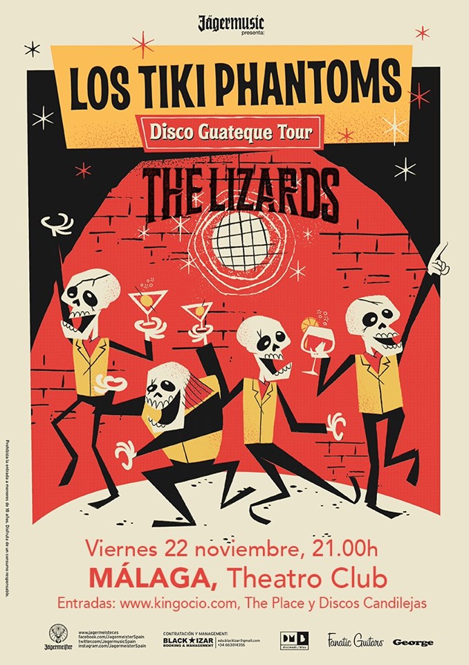 Los Tiki Phantoms + The Lizards en Theatro Club de Málaga