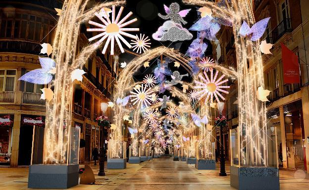Luces y espectáculos navideños en Marqués de Larios - La Alameda - Acazabilla en Málaga