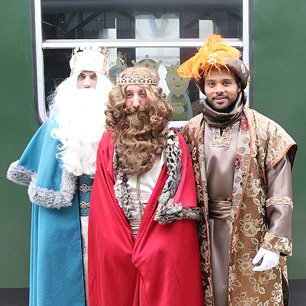 Tren de los Reyes Magos en Paseo de la Florida en Madrid