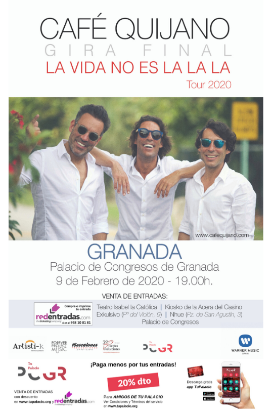 Café Quijano presenta La Vida no es La La La en el Palacio de Congresos de Granada