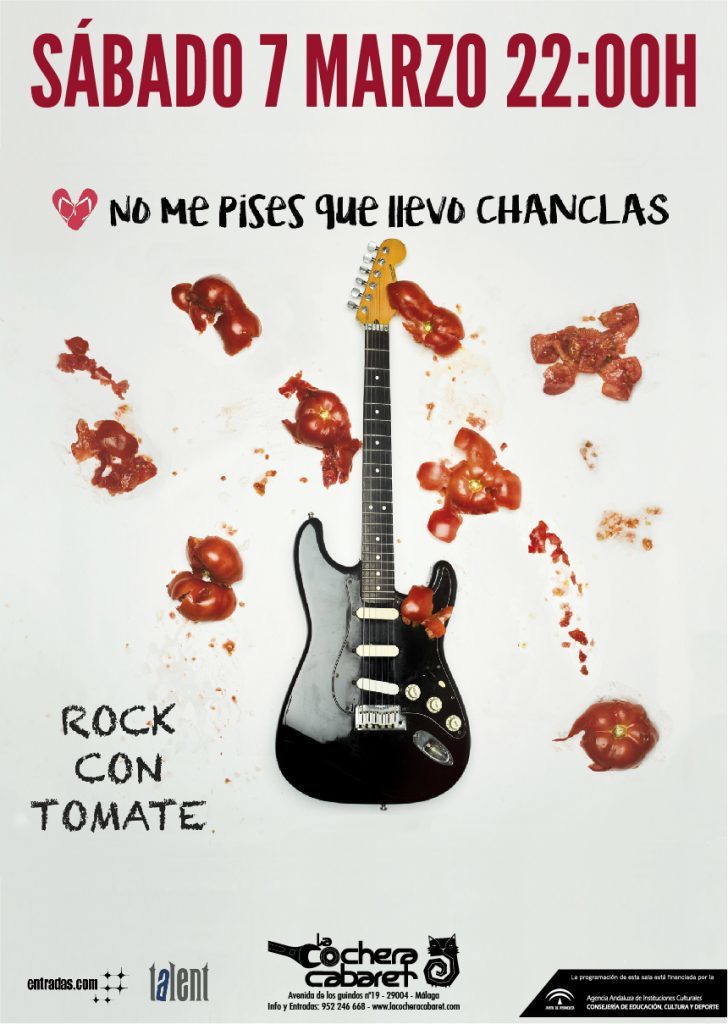 No me pises que llevo chanclas presenta Rock con Tomate en La Cochera Cabaret de Málaga