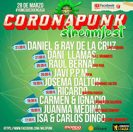 Coronapunk Streamfest te lleva a casa la mejor música en directo