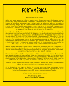 omunicado Portámerica 2020