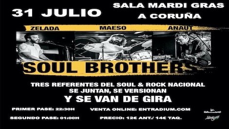Soul Brothers -Zelada, Maeso y Anaut- en Sala Mardi Gras