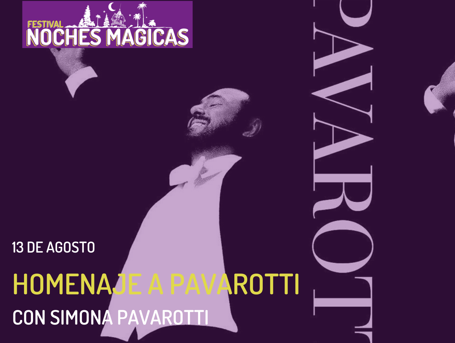 Simona Pavarotti en una actuación Homenaje a Pavarotti