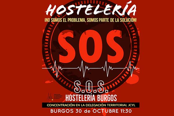 Concentración de los hosteleros de Burgos este viernes